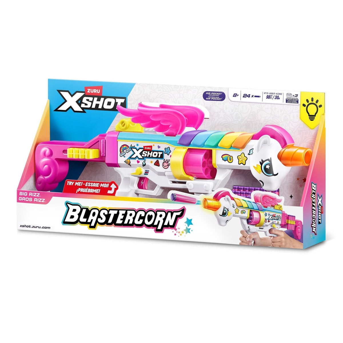 X-Shot Big Rizz Blastercorn Foam Dart Toy Blaster with 24 Darts B2A3 - product image 3